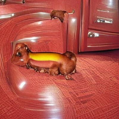 Dachshund in a Field