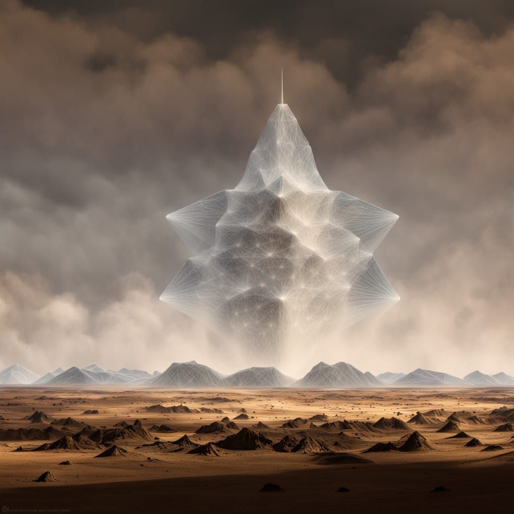 3 km tall Sculpture: Wire and Light