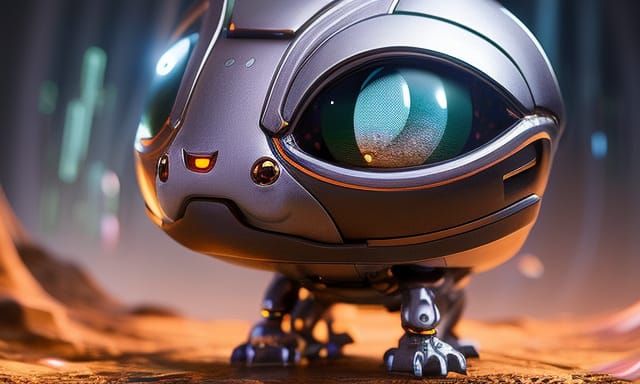 Cute Rabbit Robot Army in Pixar Style