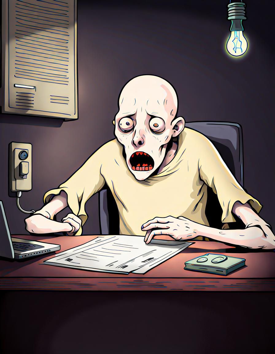 Terrified Man Confronts Spooky Electricity Bill