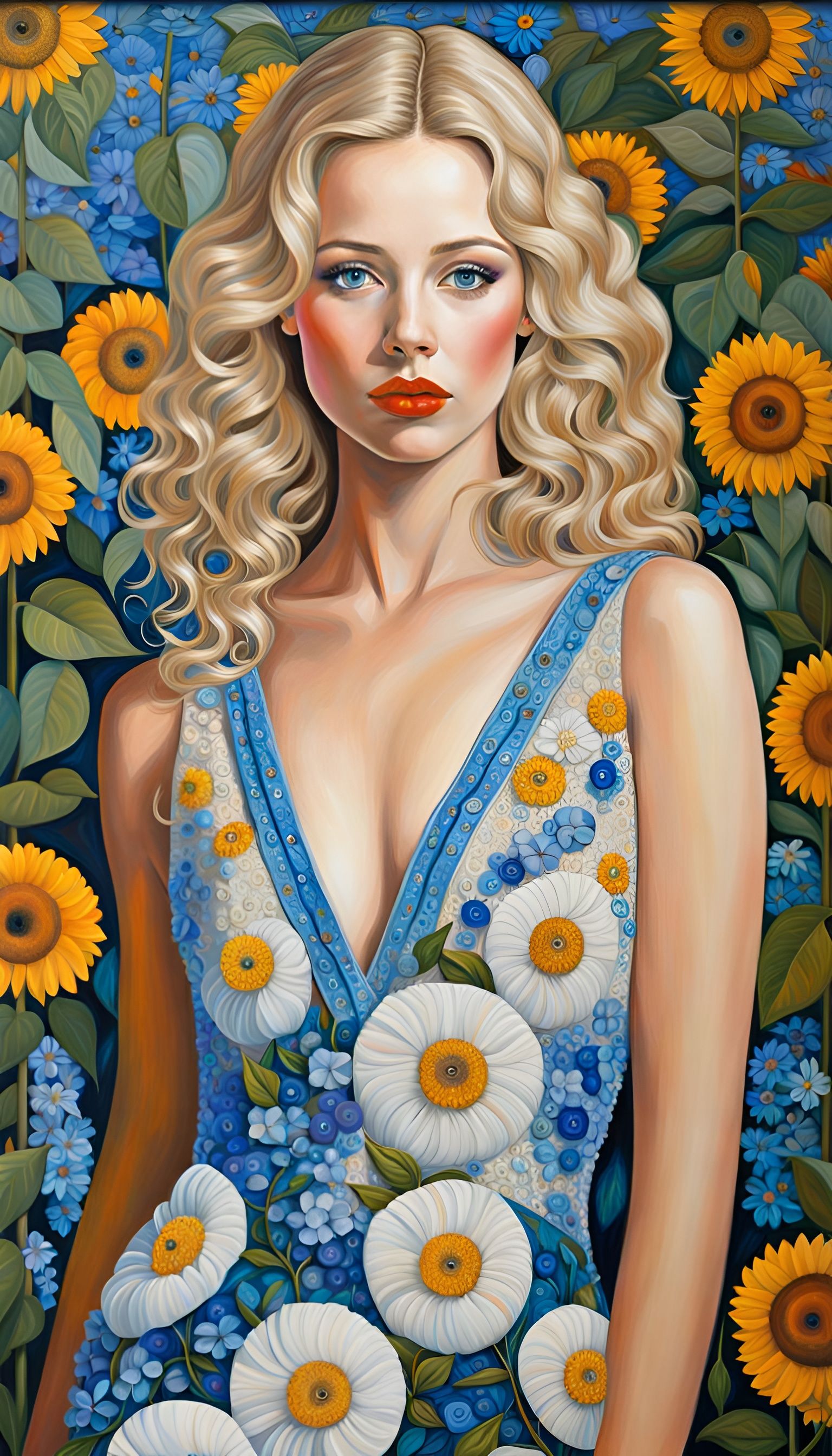 Oil painting in linen, pop art, art revival