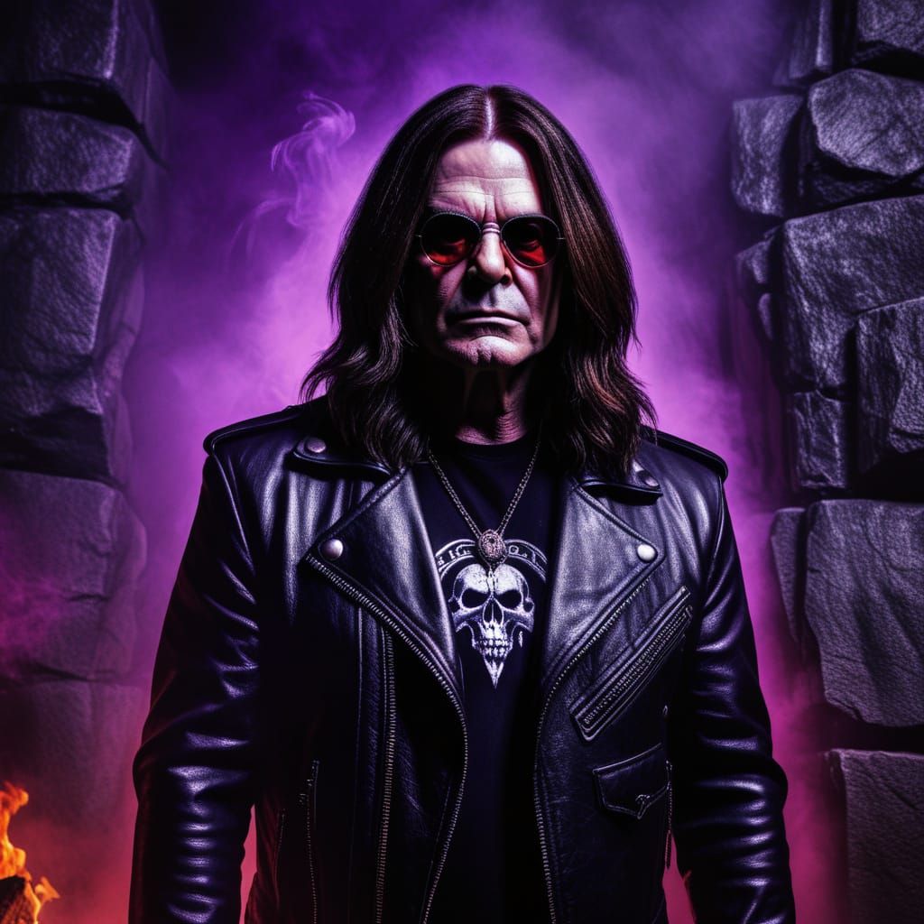 Ozzy Osbourne Portrait in Dark Fantasy Style