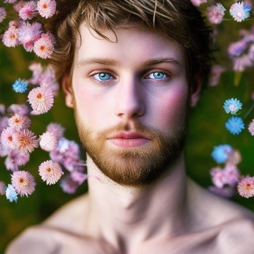 Enchanted Forest Portrait of a Beautiful Young Man