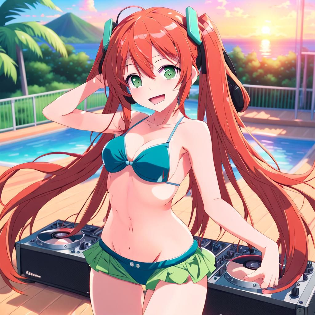 Miku Nakano Dances in Alpine Sunset: Anime Style