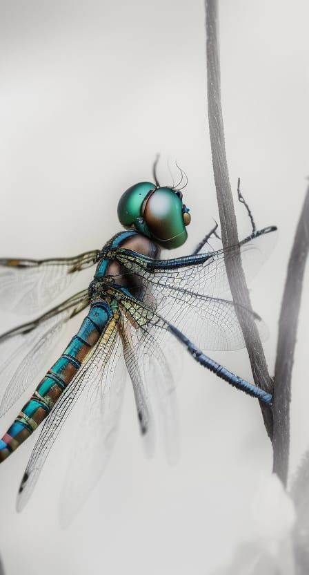 Macro Dragonfly Eyes: Hyperdetailed Cinematic Close-Up
