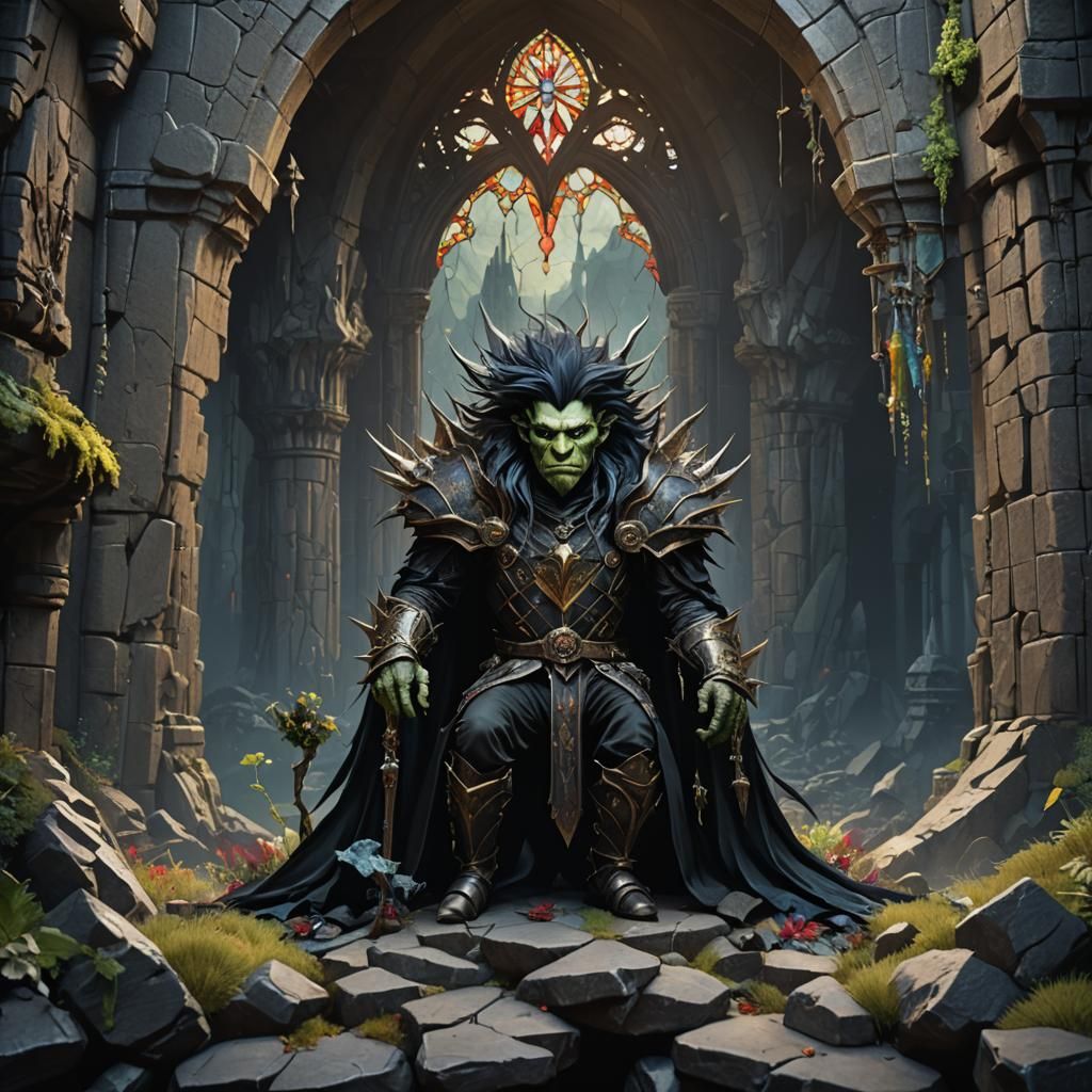 Stained Glass Goblin King Concept Art