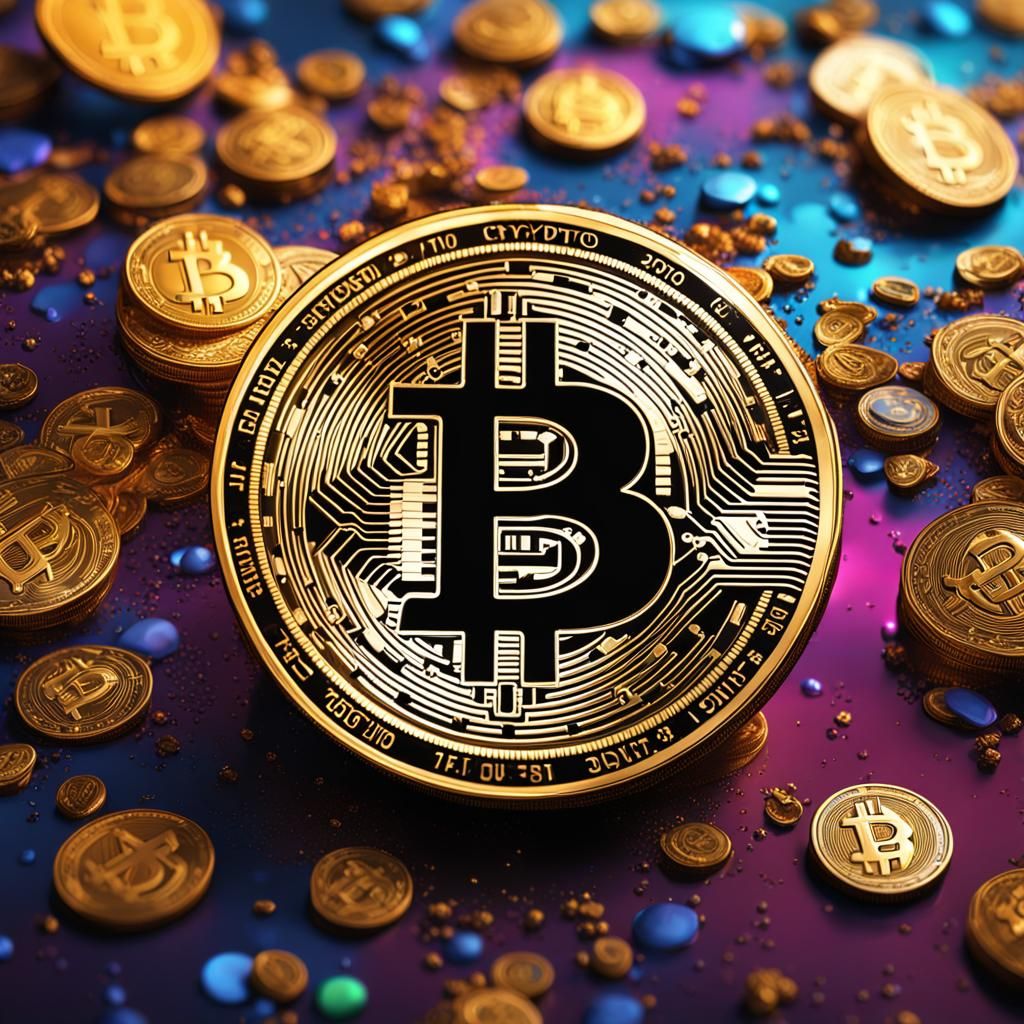 Hyperrealistic BCOY Crypto Coin Splash Art