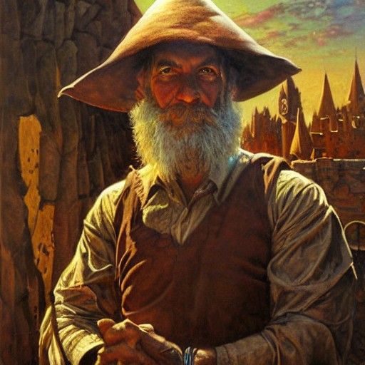 The Brown Wizard: Oil Painting
