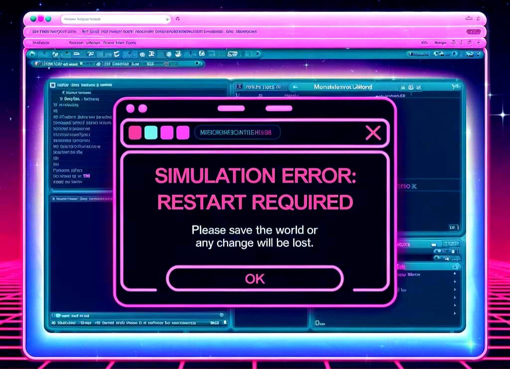 Vaporwave Y2K Desktop Simulation Error