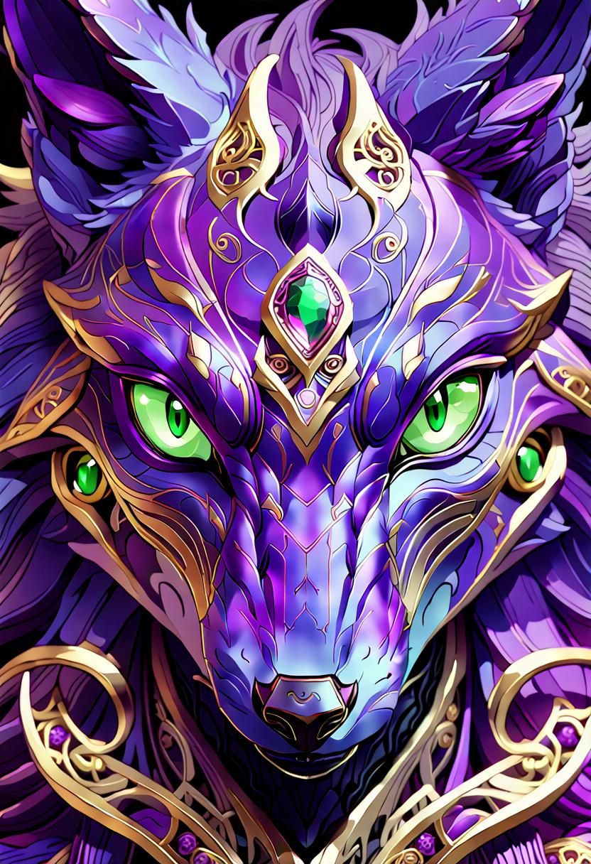 Mystic Purple Sergal with Golden Details