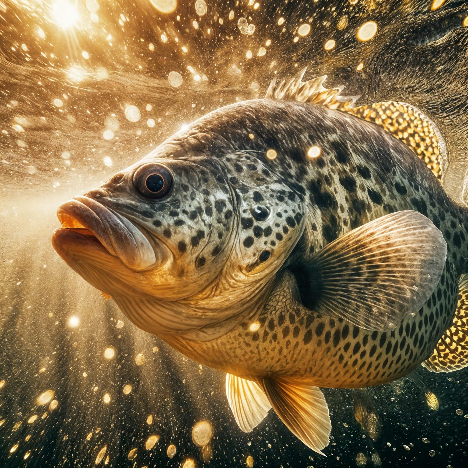 Golden Hour Fish in a Sea of Sparkling Sunbeams