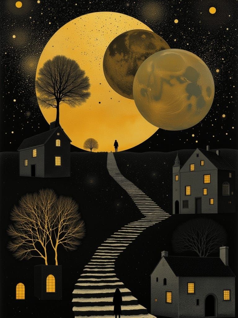 Golden Stairway to Celestial Bliss