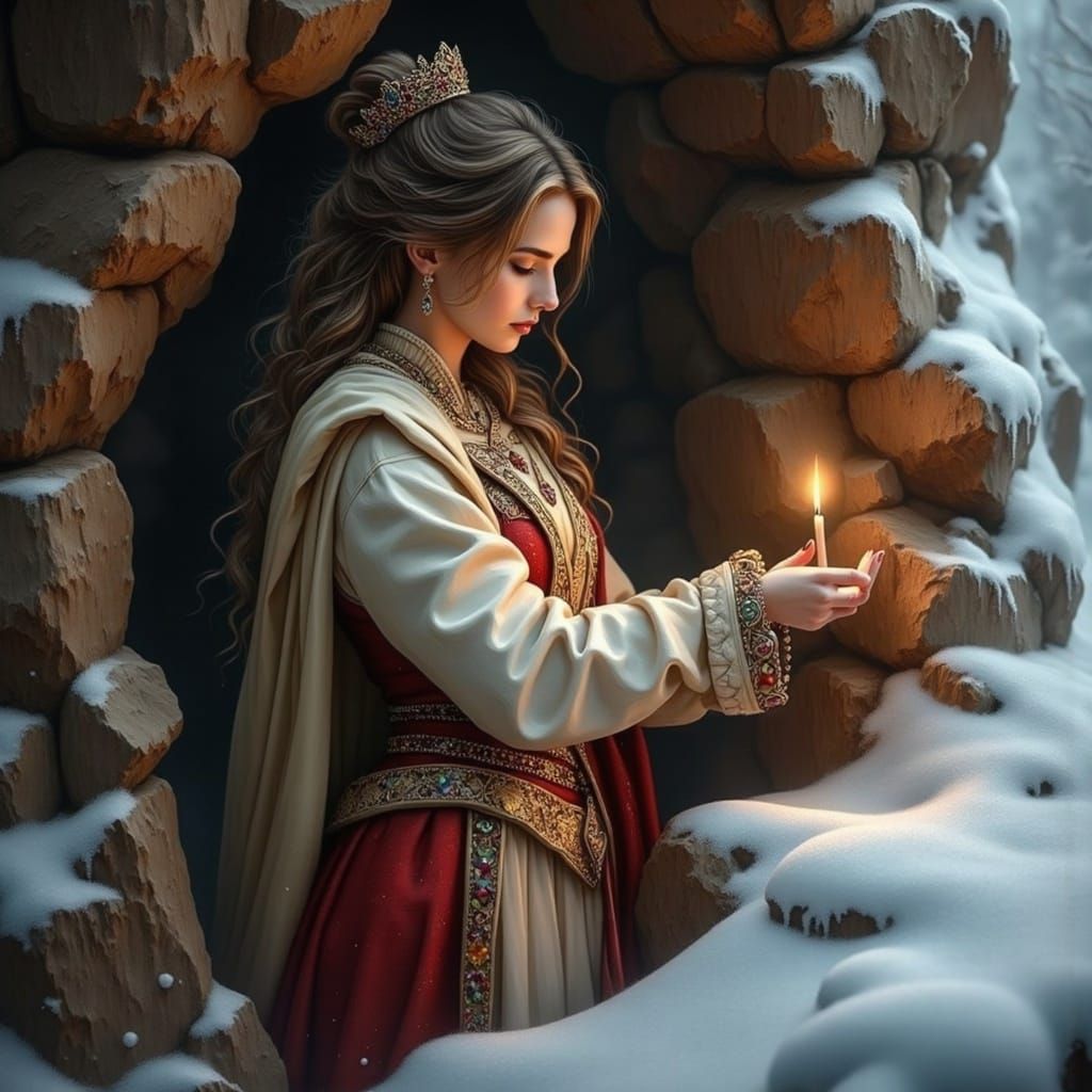 Siberian Princess Sees Tsarina Reflection in Ice