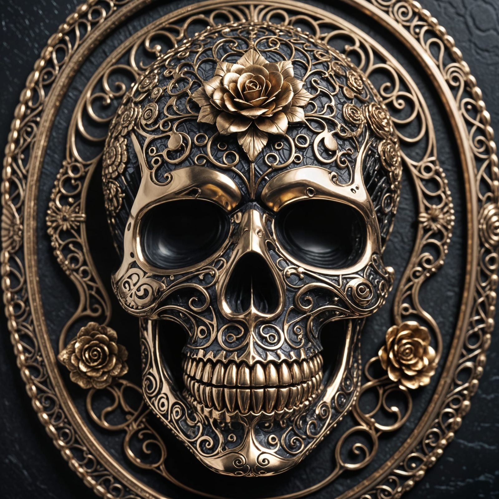 Metallic Sugar Skull Masterpiece in Ultra-HD