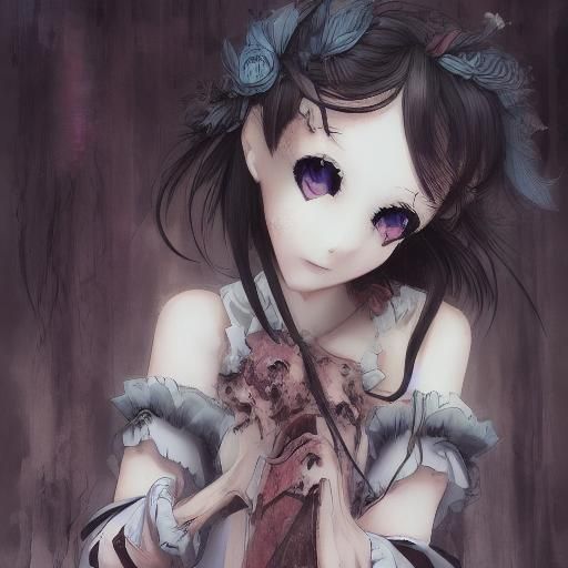 Macabre Scene in Anime Style