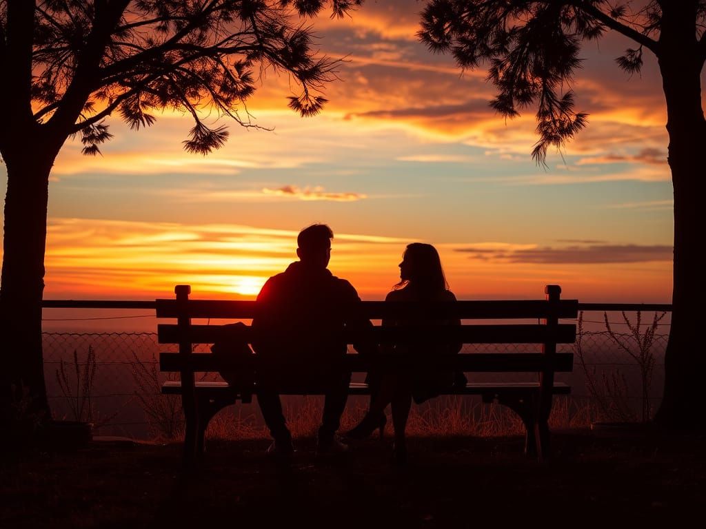 Cyberpunk Sunset Couple