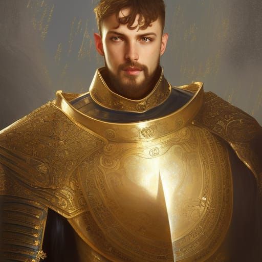 Byzantine Knight Portrait in Renaissance Style