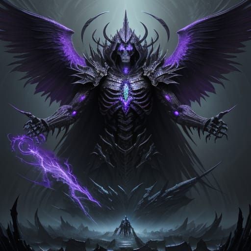 Surreal Dark Fantasy Being with Shattered Ribs and Spinning ...