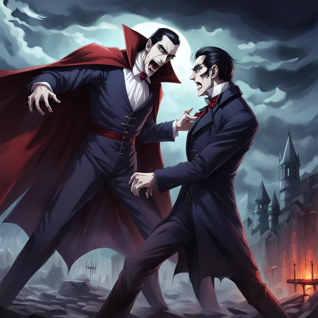 Epic Anime Battle: Dracula vs Frankenstein's Monster