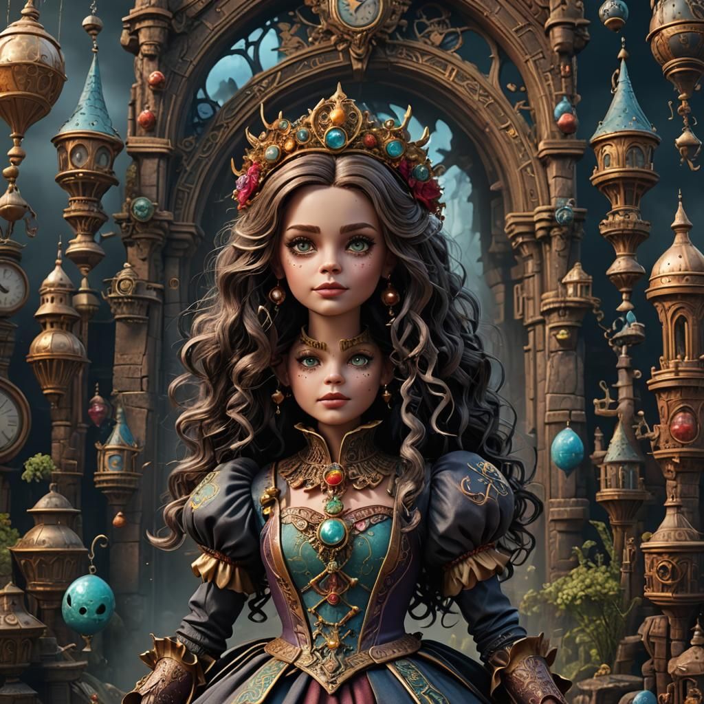 Detailed Matte Painting of Chatty Kathy Doll
