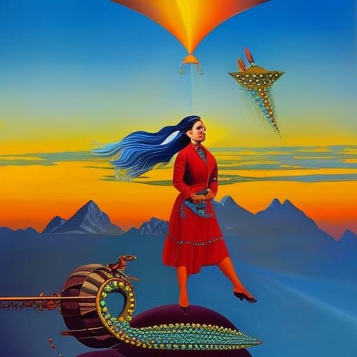 Lucy in the Sky with Diamonds, in Surrealist Style