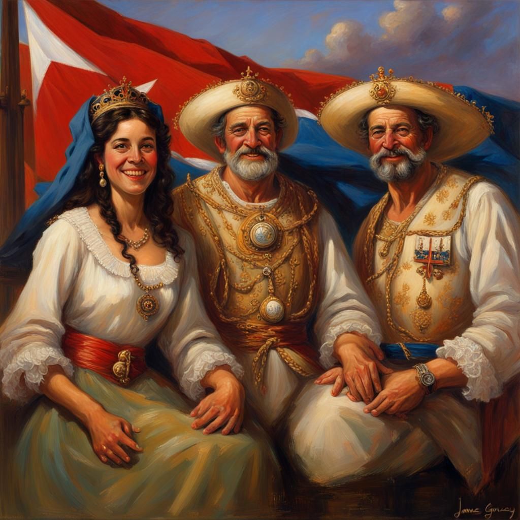 Three Kings Promote FARMASi, Oil Painting