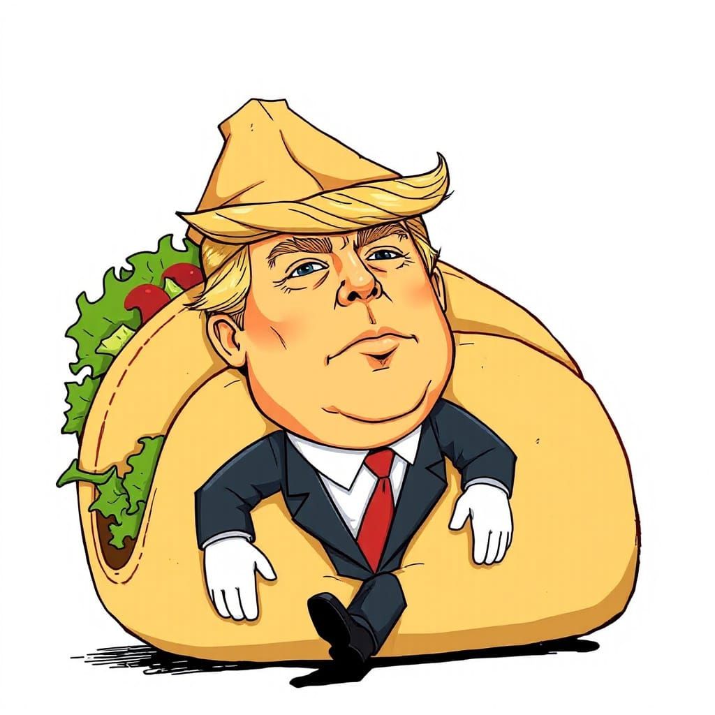 Surreal Trump-Leghorn Hybrid in Noir Cartoon Style