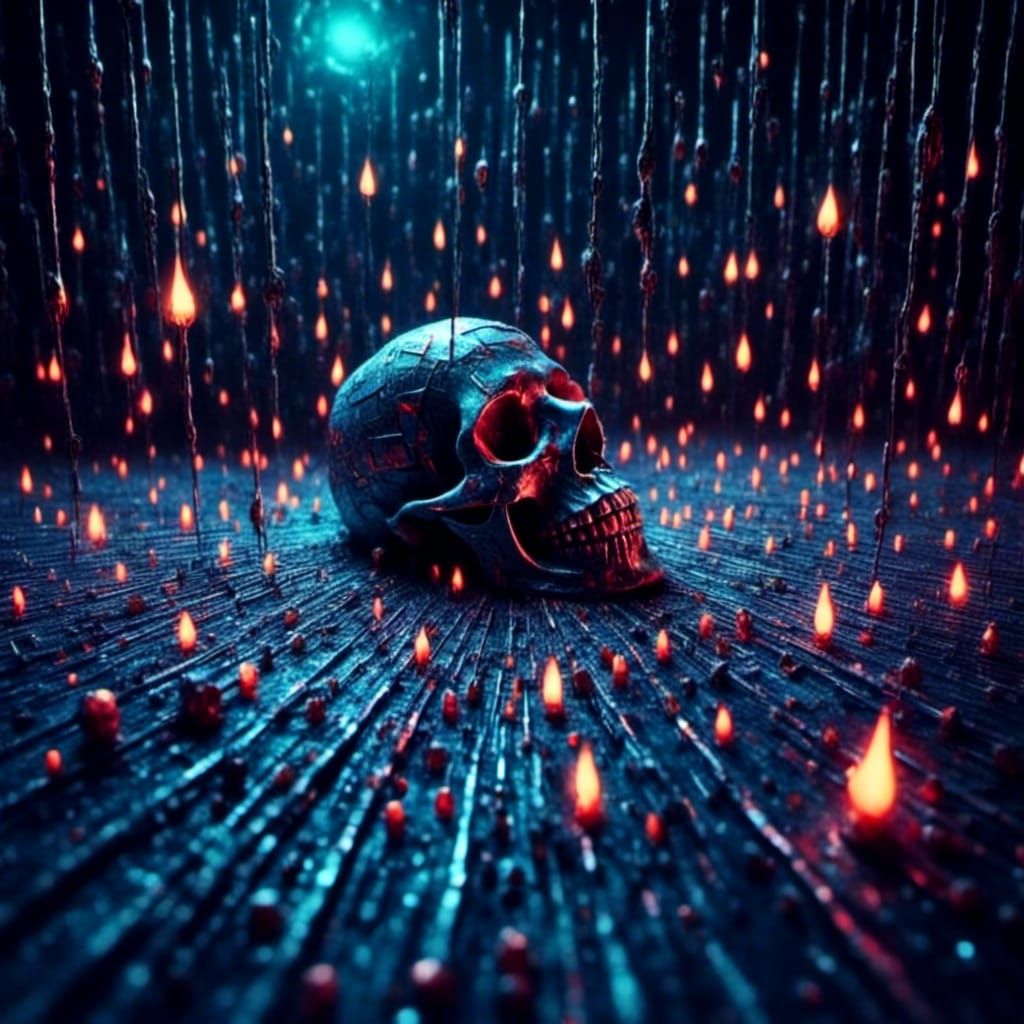 Macabre Multicolored Fever Dream with Bioluminescence