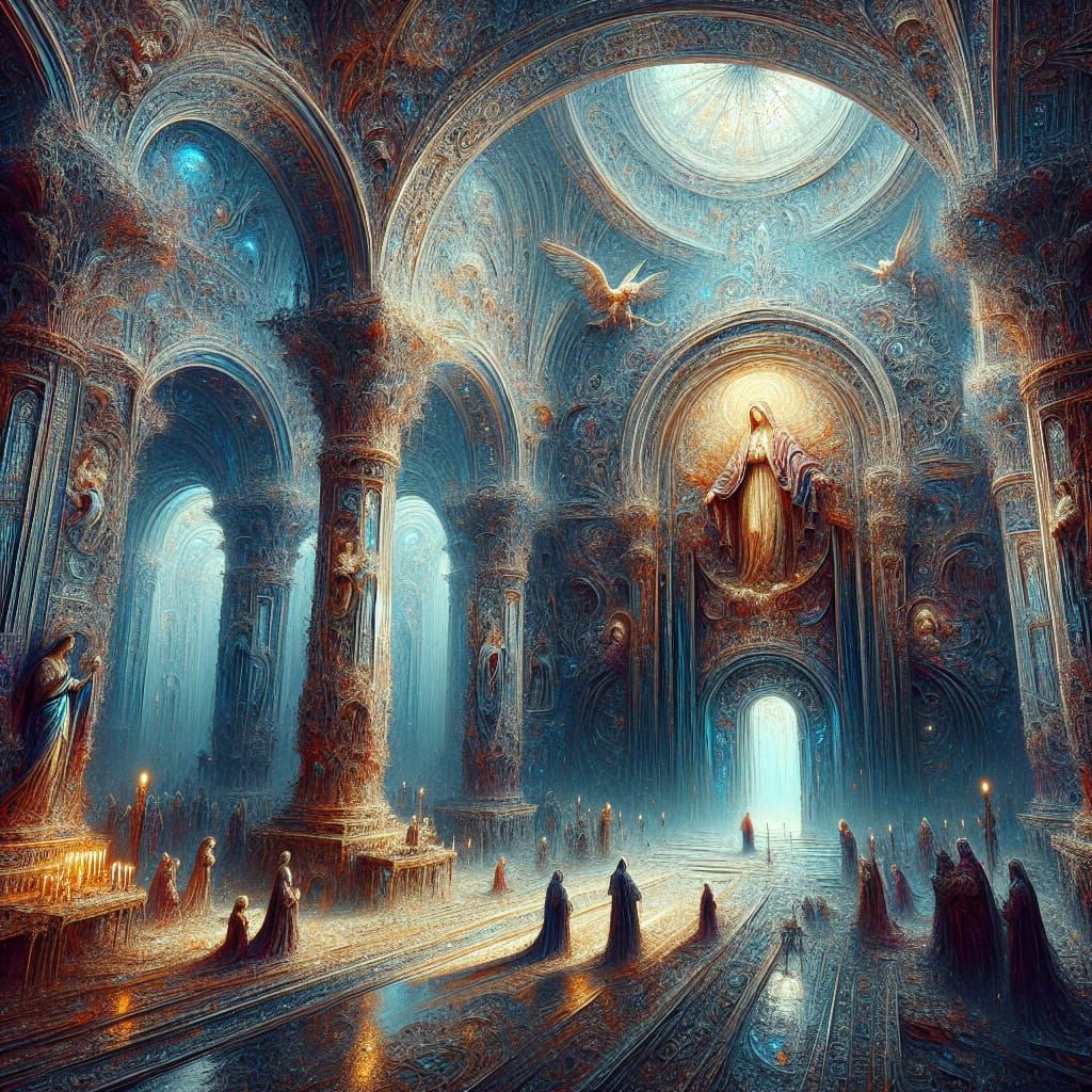 Holy Mary: A Fantastical Concept Art Depiction