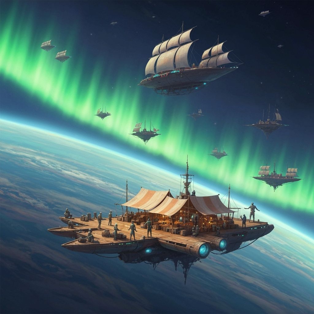 Alien Market in Gas Giant Atmosphere