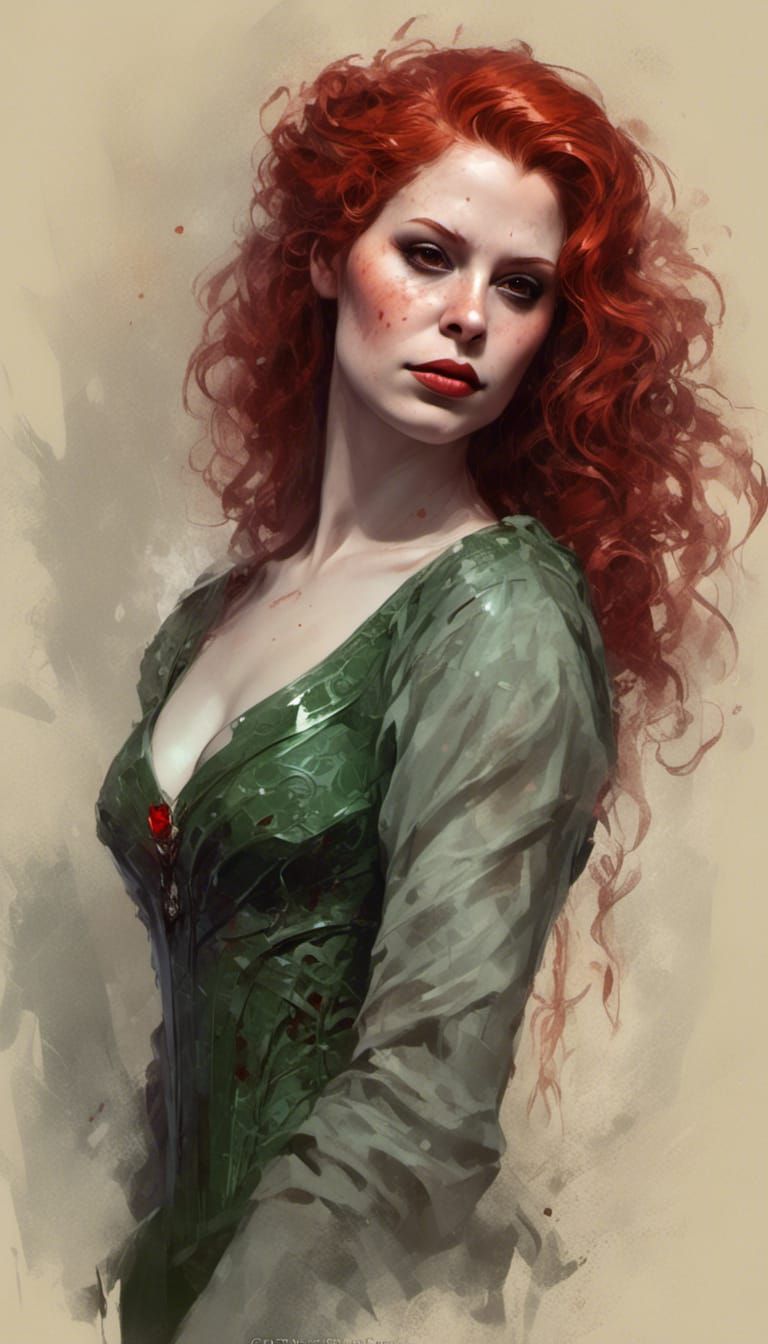 Cyberpunk Vampiress Portrait in 3000 A.D.