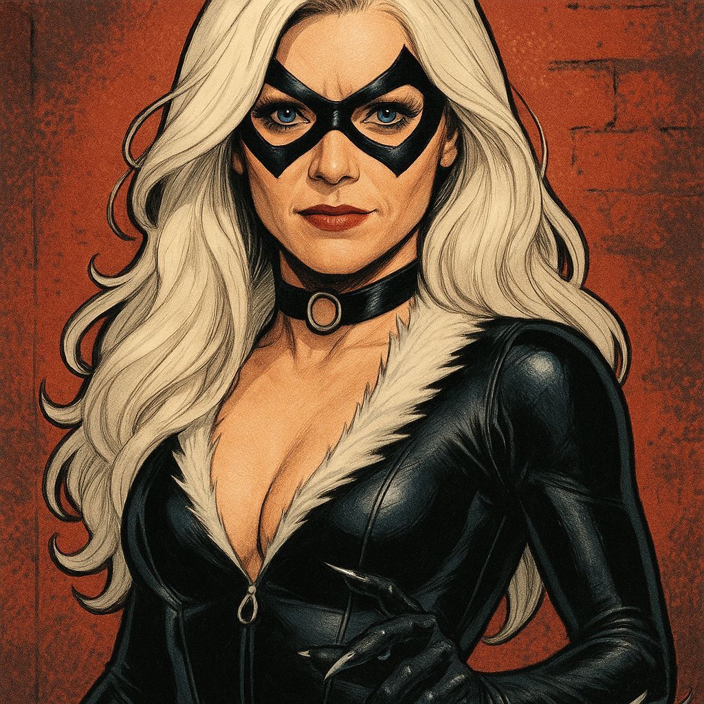 Sara Lance as Black Cat: Marvel Comic Art
