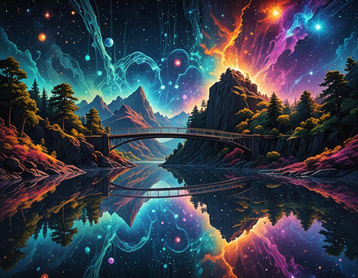 Cosmic Visions in Surrealist Style