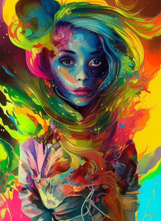 Colonist Portrait at Sundown in Fauvist Pop-Surrealism