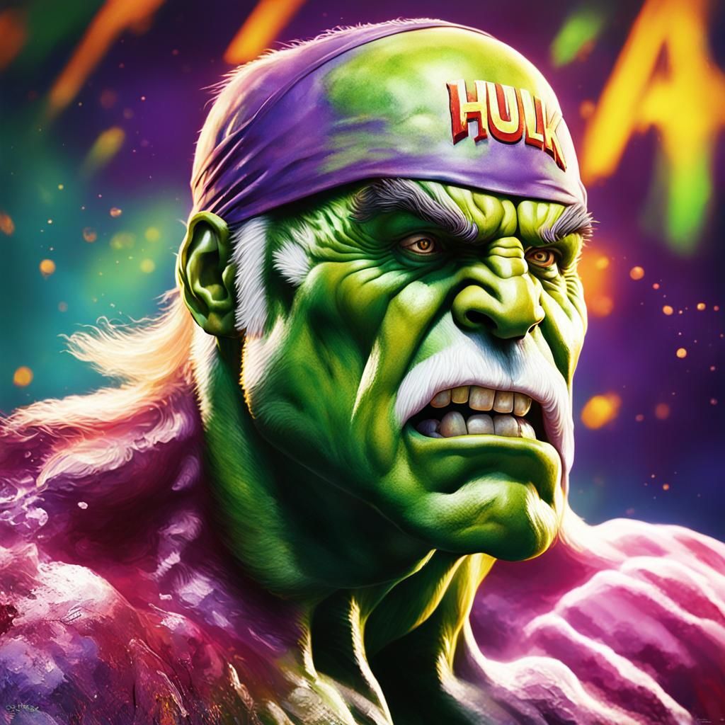 Hulk Hogan as The Incredible Hulk Splash Art