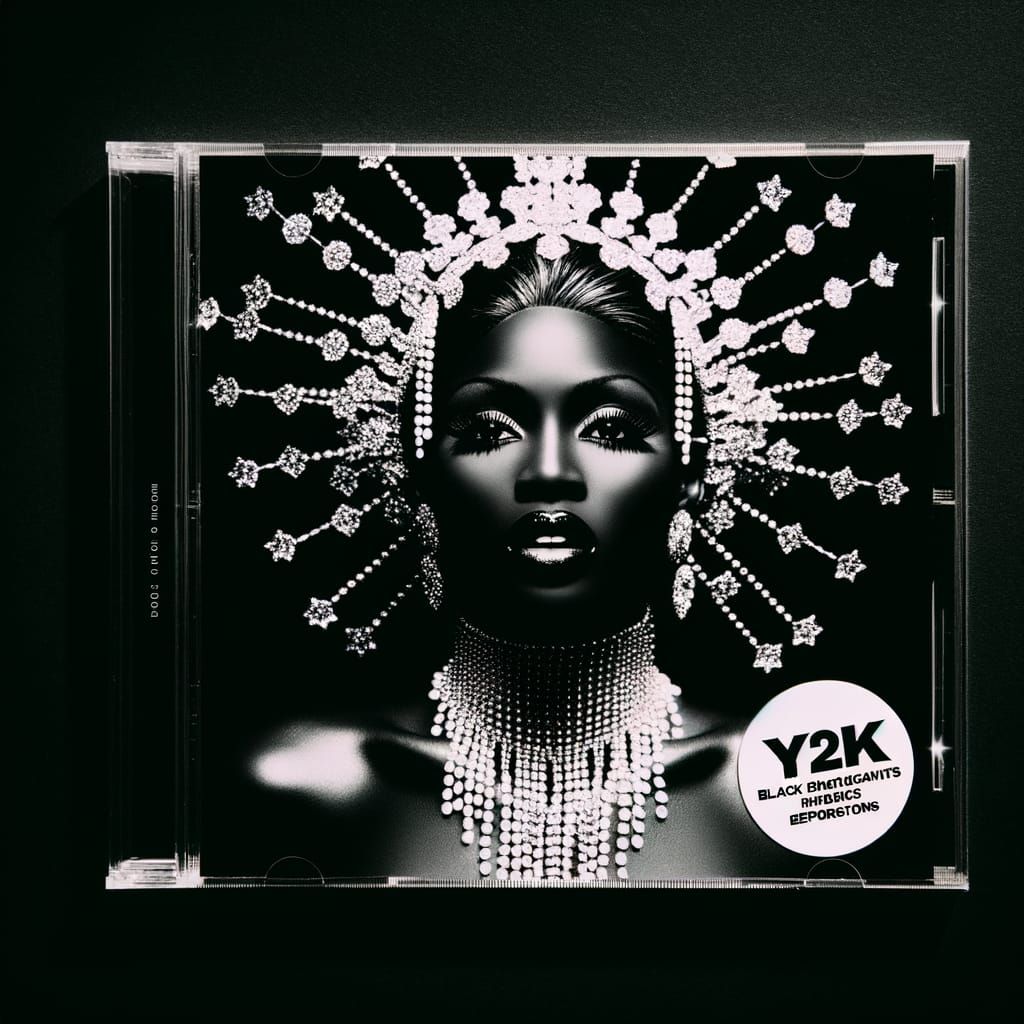 2000s Pop Diva Captured in Opulent Album Cover Portrait