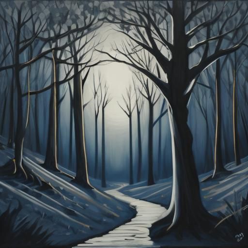 Simple Black and White AI Image