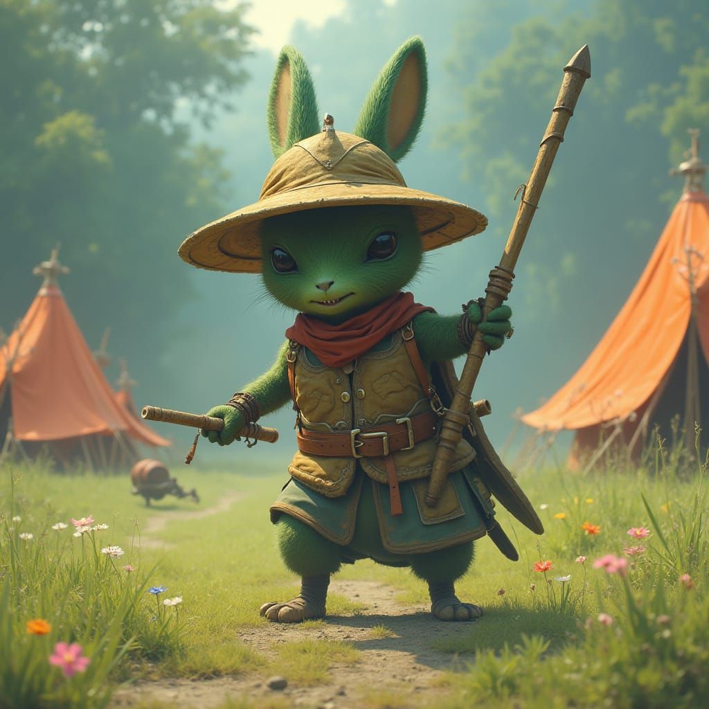 Hamster Knight's Countryside Battle: Animated Style