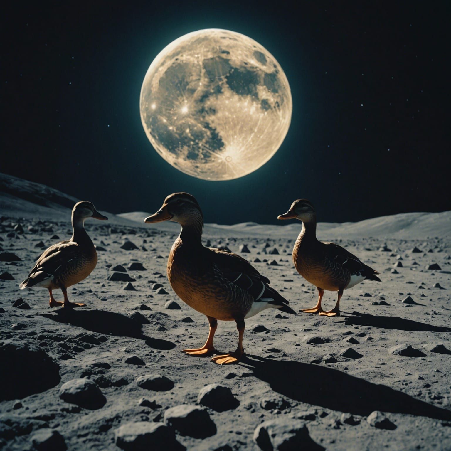 Ducks on the moon