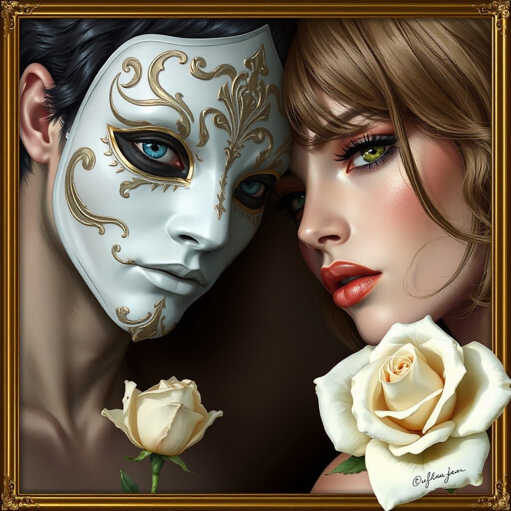 :: Digital art illustration || The mask of illusion ::