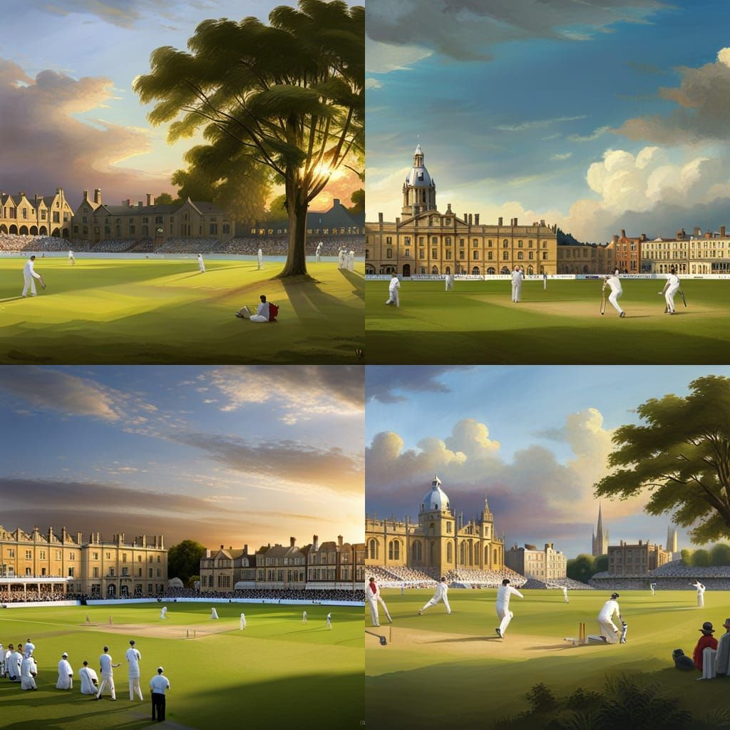 Cricket Match in Oxford: Concept Art