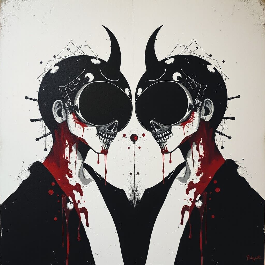 Pop Surrealism Masterpiece: Abstract Brutalist Critique