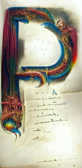 Intricate Letter P in Gustave Doré Style