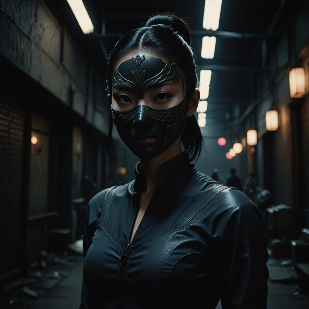 Hyperrealistic Cinematic Portrait of a Chinese Assassin