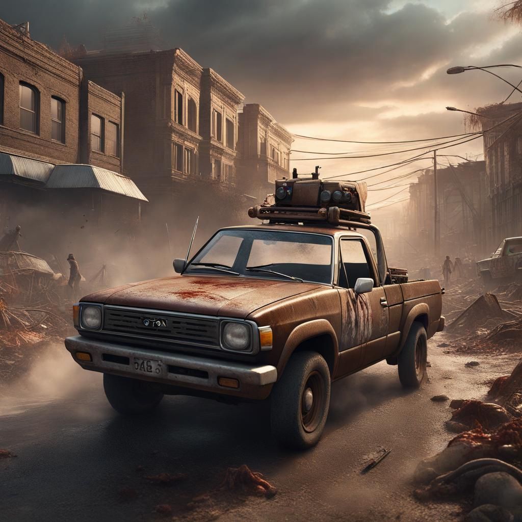 Teen Driver in Zombie Apocalypse Concept Art