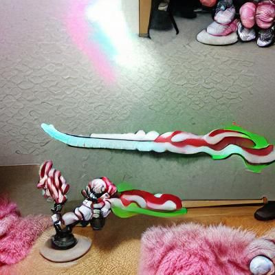 Candy cane sword