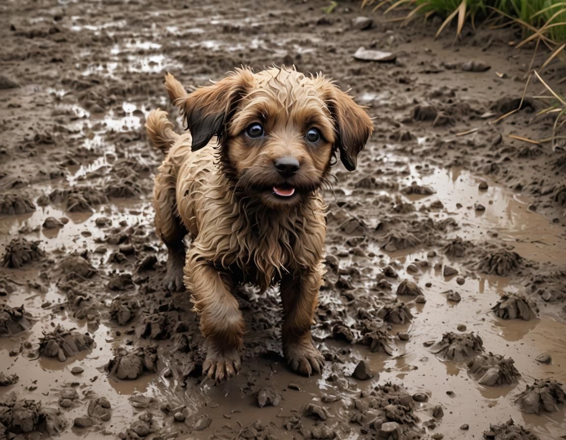 Whimsical Mud Puppy Portrait in 3D Cartoon Style