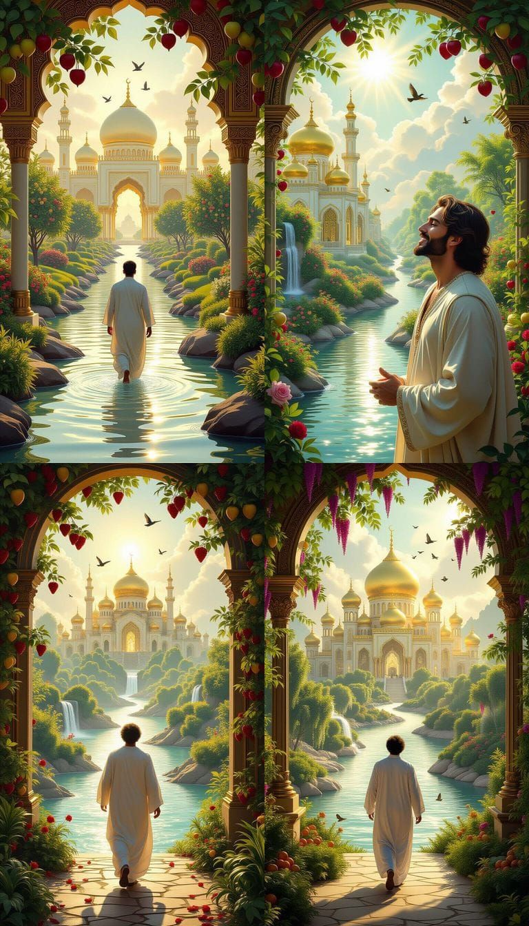 Man Enters Jannah in Radiant Heavenly Vision