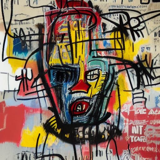 Visceral Artwork of Guns and Fists in Neo-Expressionism