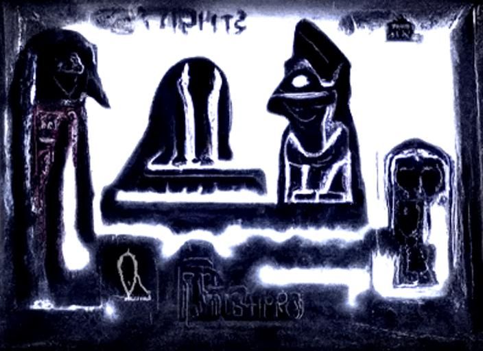 Sinister Hieroglyph Ghosts Emerge from Tombs